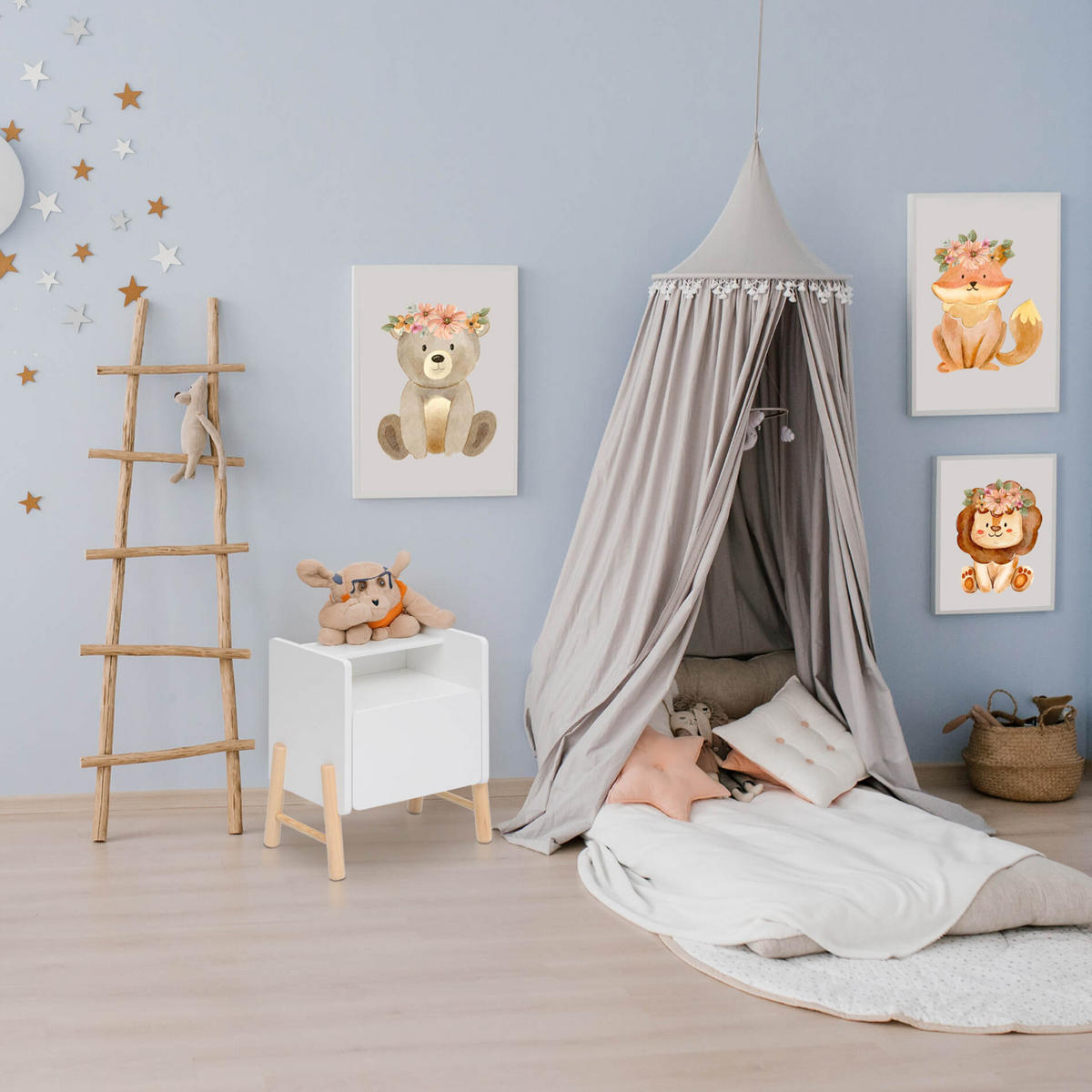 KINDERNACHTKÄSTCHEN Weiß 49/43/30 cm - Weiß, Holzwerkstoff (40/49/30cm) - Mobili Rebecca