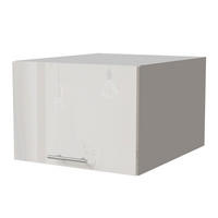 AUFSATZSCHRANK Essen W6B/50 Weiß Hochglanz / Weiß Matt 50 / 59 / 36cm - Weiß Hochglanz/Weiß, Holz/Holzwerkstoff (50/36/59cm) - Feldmann-Wohnen