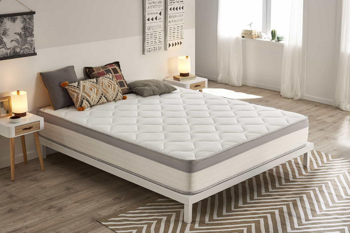MATRATZE Spring Max Taschenfederkern 22cm, 80x190cm - Weiß, Textil (80/190cm) - Moonia