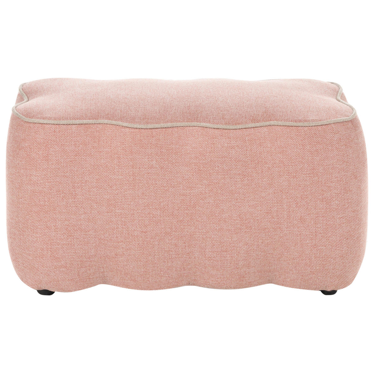 ČALOUNĚNÁ LAVICE Látka Růžová Juno - béžová, textil (69/38/38cm) - Beliani