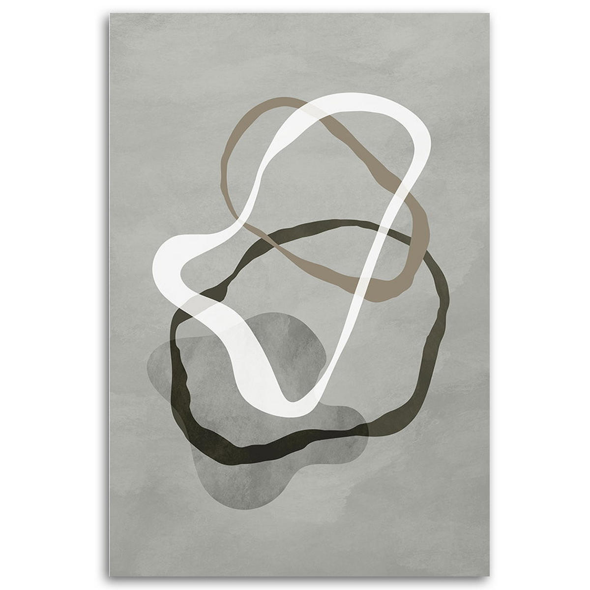 KUNSTDRUCK Grau 70/100 cm - Grau, Textil (70/100cm) - KUNSTLOFT