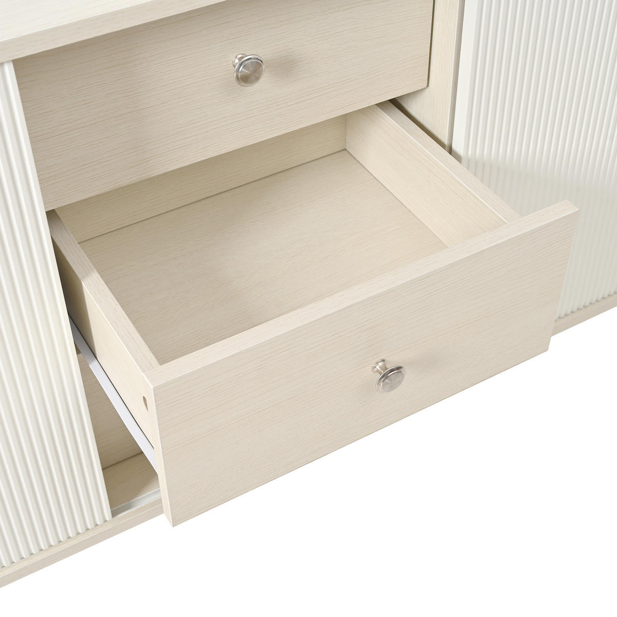 ANRICHTE Weiß-Holzfarben 117.5/39.5/79 cm - Weiß, Holz (117.5/79/39.5cm) - PANGIVO
