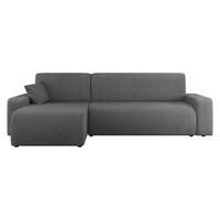 ECKSOFA Piano L Cord - Schwarz/Grau, Holz/Kunststoff (244/145cm) - MIRJAN24