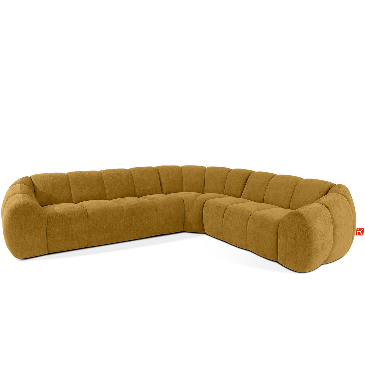 ECKSOFA RECHTS FLAVA, Honigfarben - Honig, Holz/Holzwerkstoff (310/270cm) - KONSIMO®