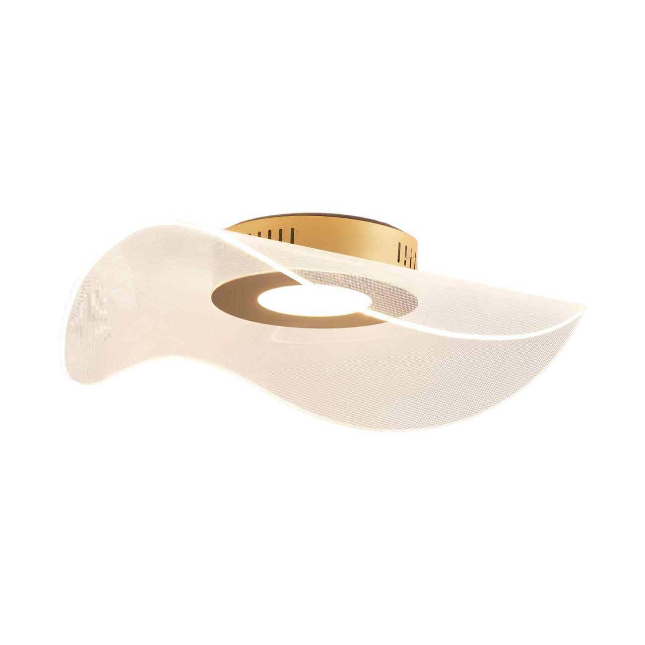 DECKENLEUCHTE Ondenis, Transparent und goldfarben, 12cm - Transparent, Metall (12/48/12cm) - KOSILUM