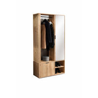 GARDEROBENSCHRANK GRATA 100/189/33 Modern Garderobenschrank Eiche Artisan - Eiche Artisan, Holzwerkstoff (100/189.4/33cm) - MASSENO
