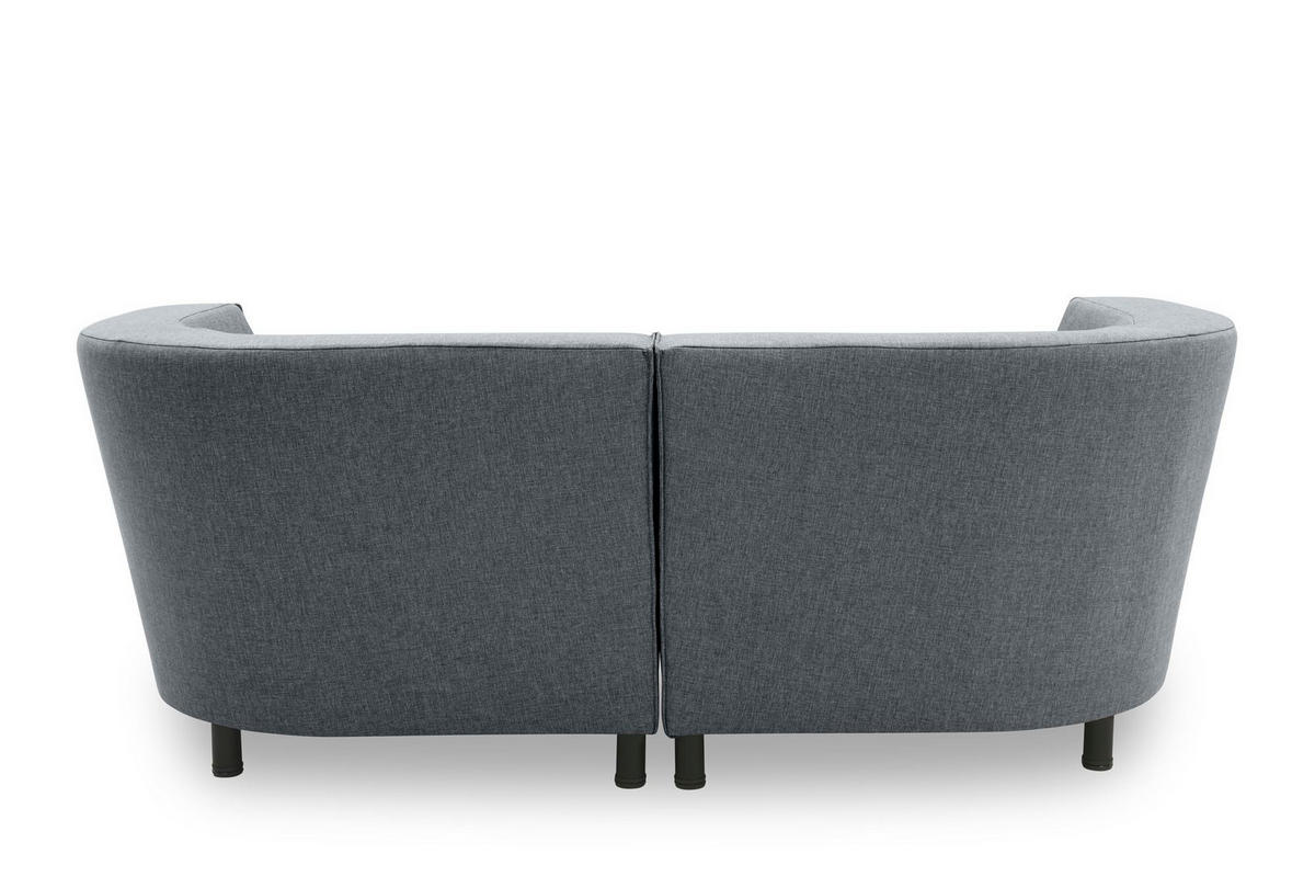GARTENLOUNGE-SET 2 Brandie 206x77x176 mit Outdoorbezug in dunkelgrau - Grau, Kunststoff (206/77/176cm) - 58aufmkessel