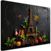 LEINWANDBILD Essen & Trinken 120x80cm - Multicolor, Textil (120/80cm) - Feeby