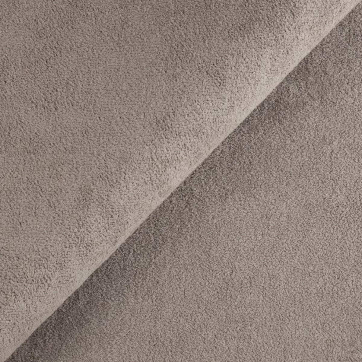 ROZKLADACIA POHOVKA Belluno z kvalitnej taupe plyšovej poťahovej látky s úložným priestorom a hlbokým prešívaním v dizajne Bubble. - čierna/taupe, drevo/textil (205/87/105cm) - S-Style