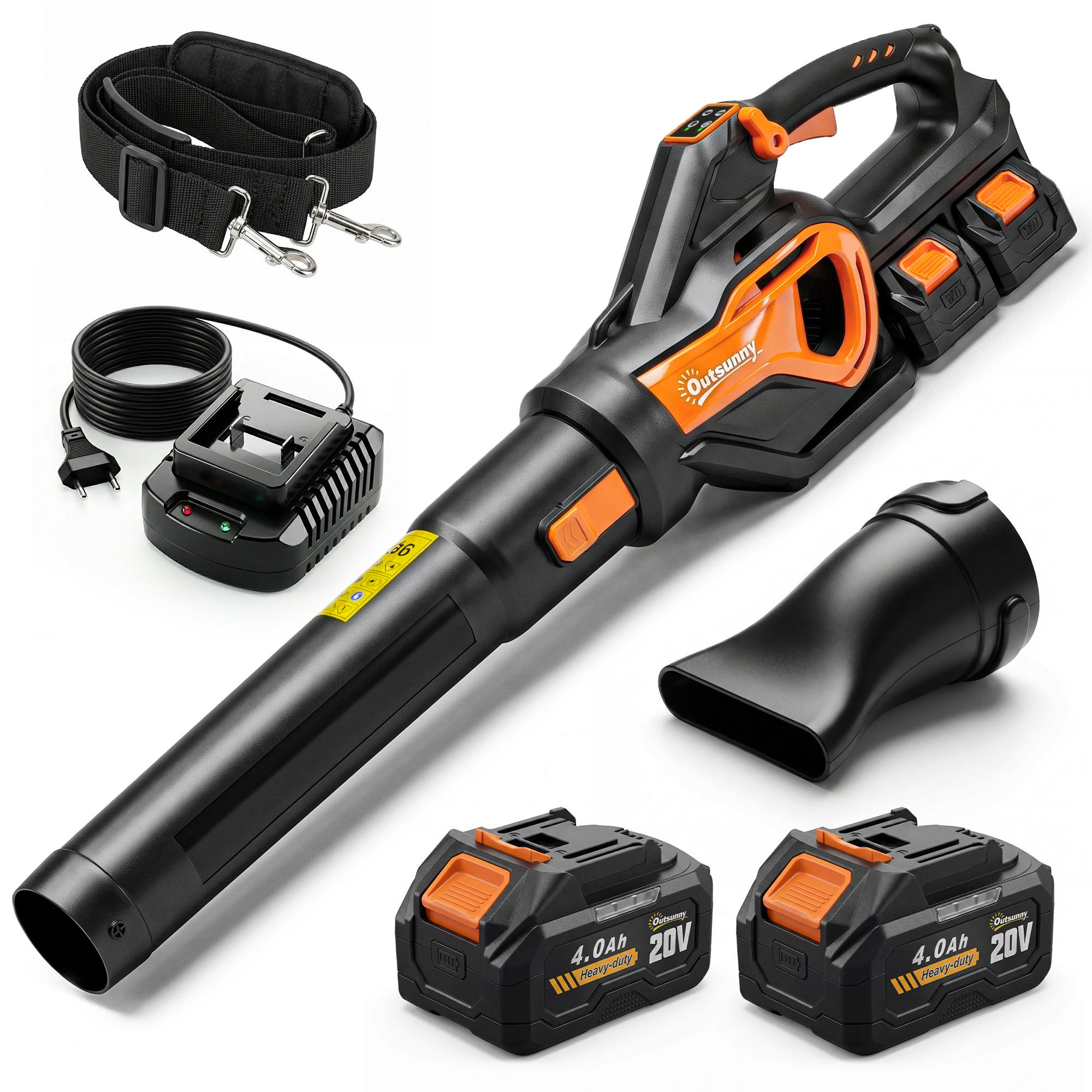 LAUBSAUGER DE-10274 20V kabellos mit Turbo-Boost Schwarz - Schwarz, Kunststoff (22/16/102cm) - ComfortXL