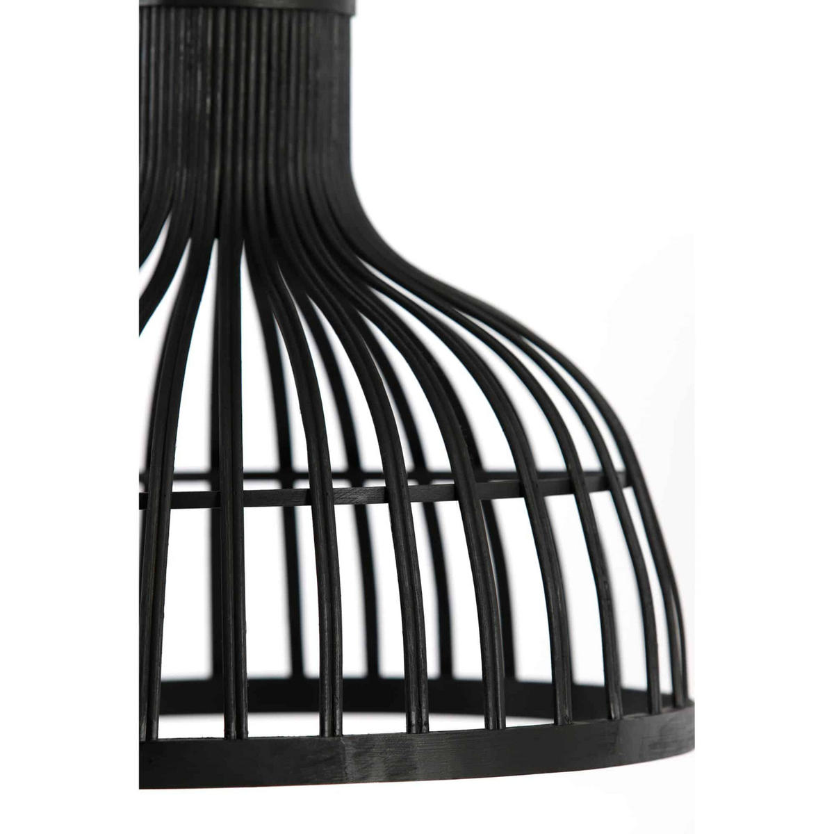 PENDELLEUCHTE Aliza Schwarz 35/35/28.5 cm - Schwarz, Holz (35/35/28.5cm) - Luqaza