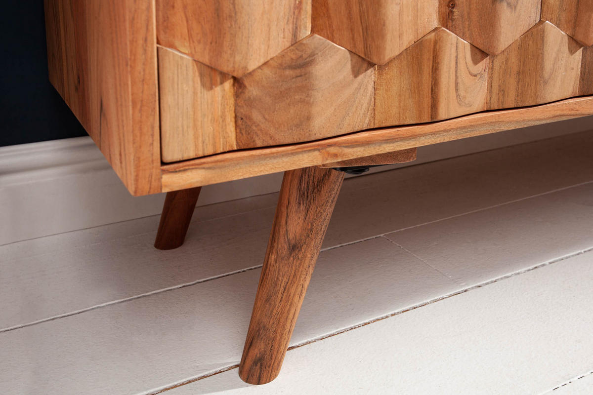 SIDEBOARD MYSTIC LIVING Akazie Natur 145cm - Braun, Holz (145/75/40cm) - riess-ambiente