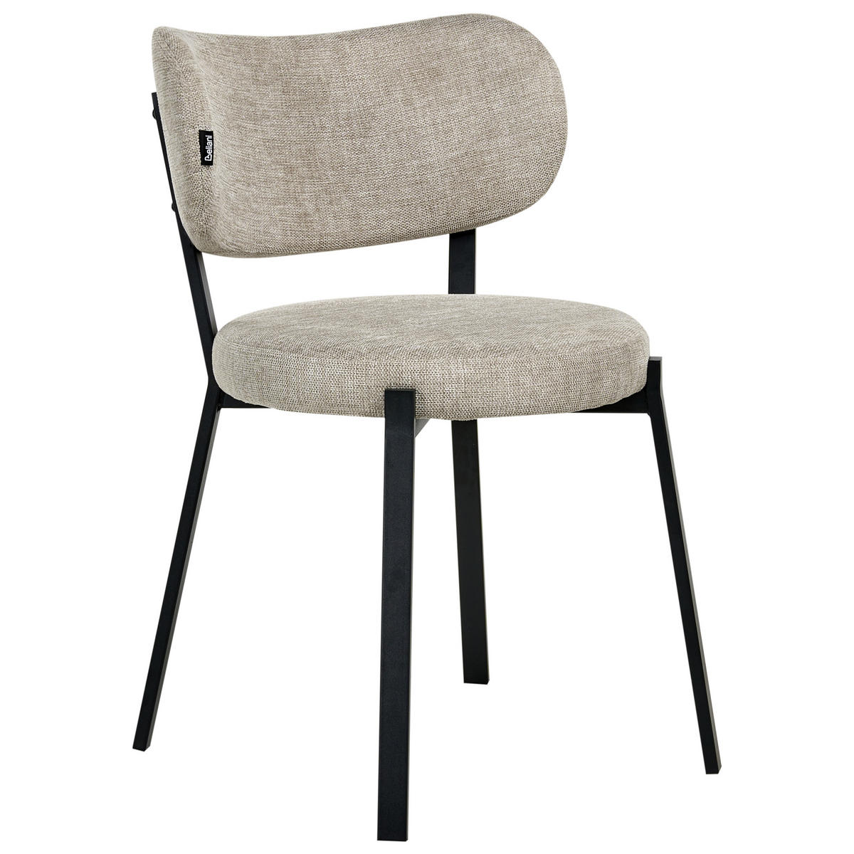 ESSZIMMERSTUHL 2er-Set Stoff Beige Bronte - Beige, Textil (49/76/46cm) - Beliani