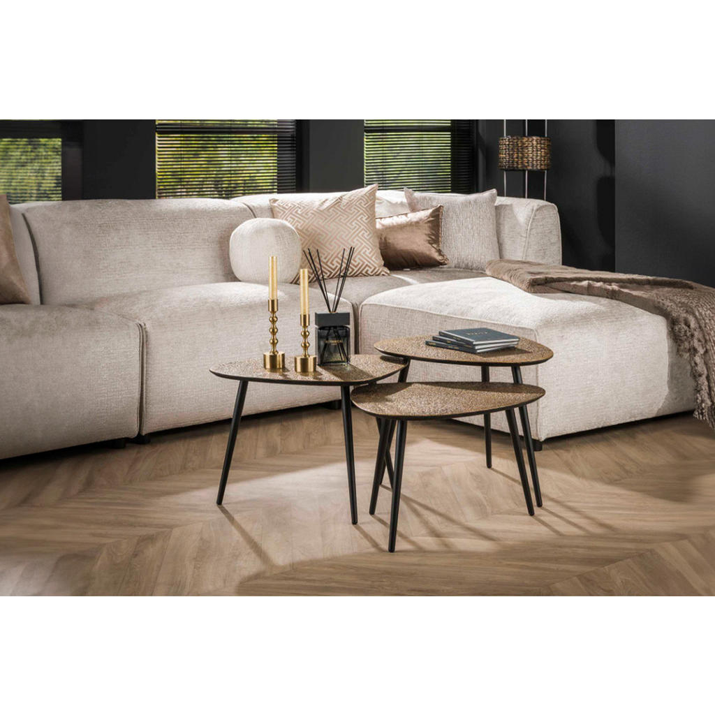 Thumbnail - Kawola Couchtisch-Set, Bronze, Metall, Dreieckig, 48x43x54 cm, Wohnzimmer, Wohnzimmertische, Couchtische