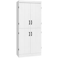 HIGHBOARD DE-11054 4 Türen & 6 verstellbare Böden Weiß - Weiß, Holzwerkstoff (40/176.7/76cm) - ComfortXL