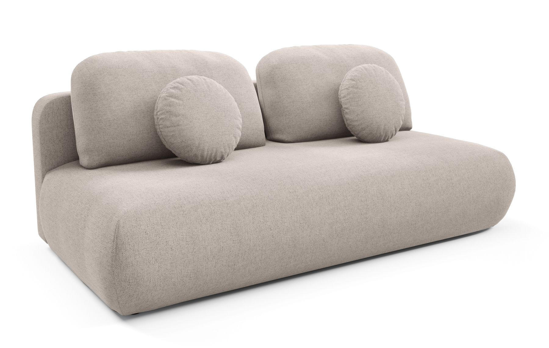 SOFA Beige OTO Mit Bonnellfederkern - Beige, Textil (206/90/92cm) - Sepro Meble