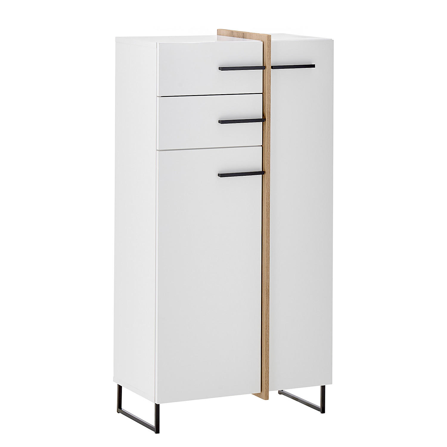 MIDISCHRANK - Weiß, Holzwerkstoff (60/119/35cm) - home24