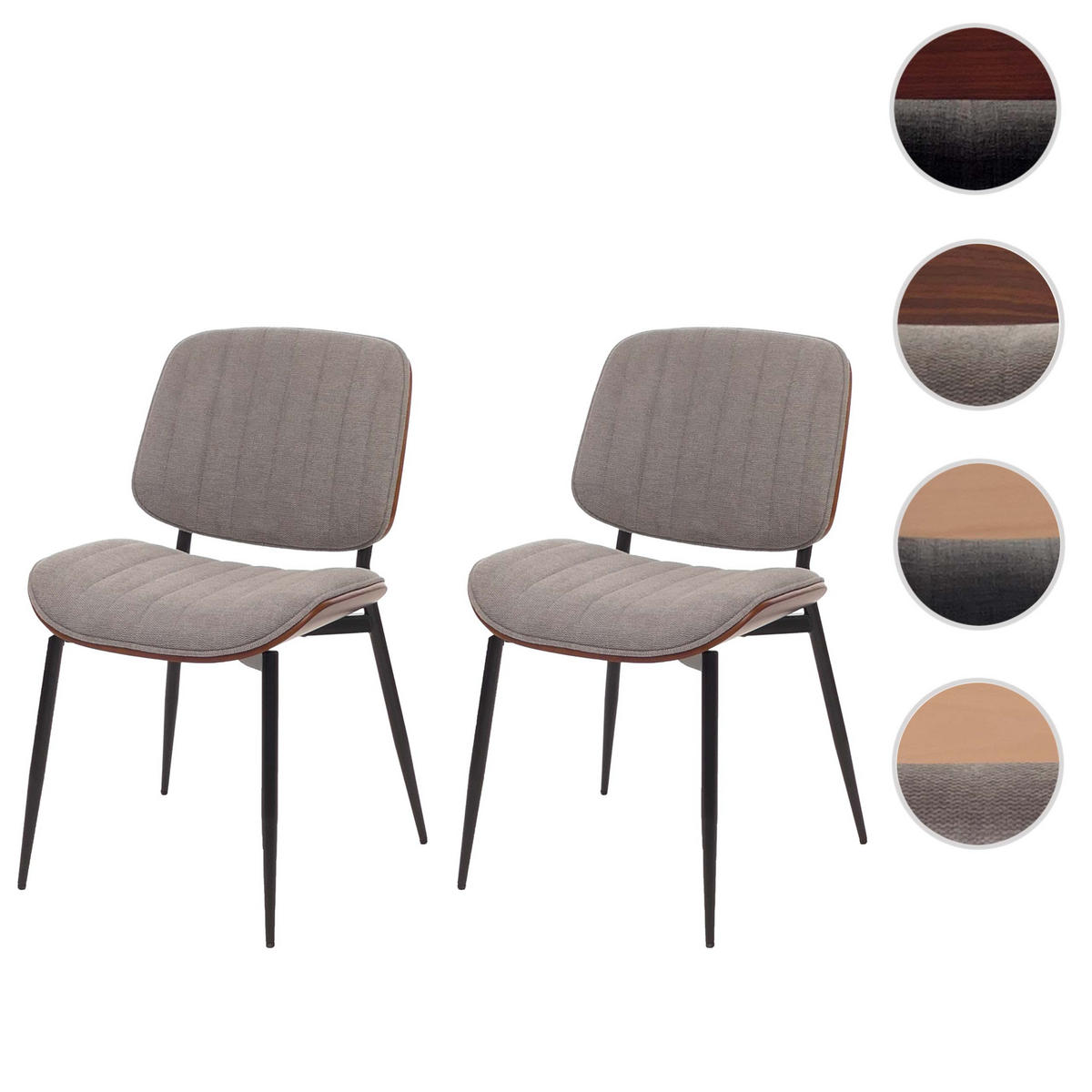 ESSZIMMERSTUHL Hellgrau, Braun - Hellgrau/Braun, Textil (49/83/51cm) - Jamb