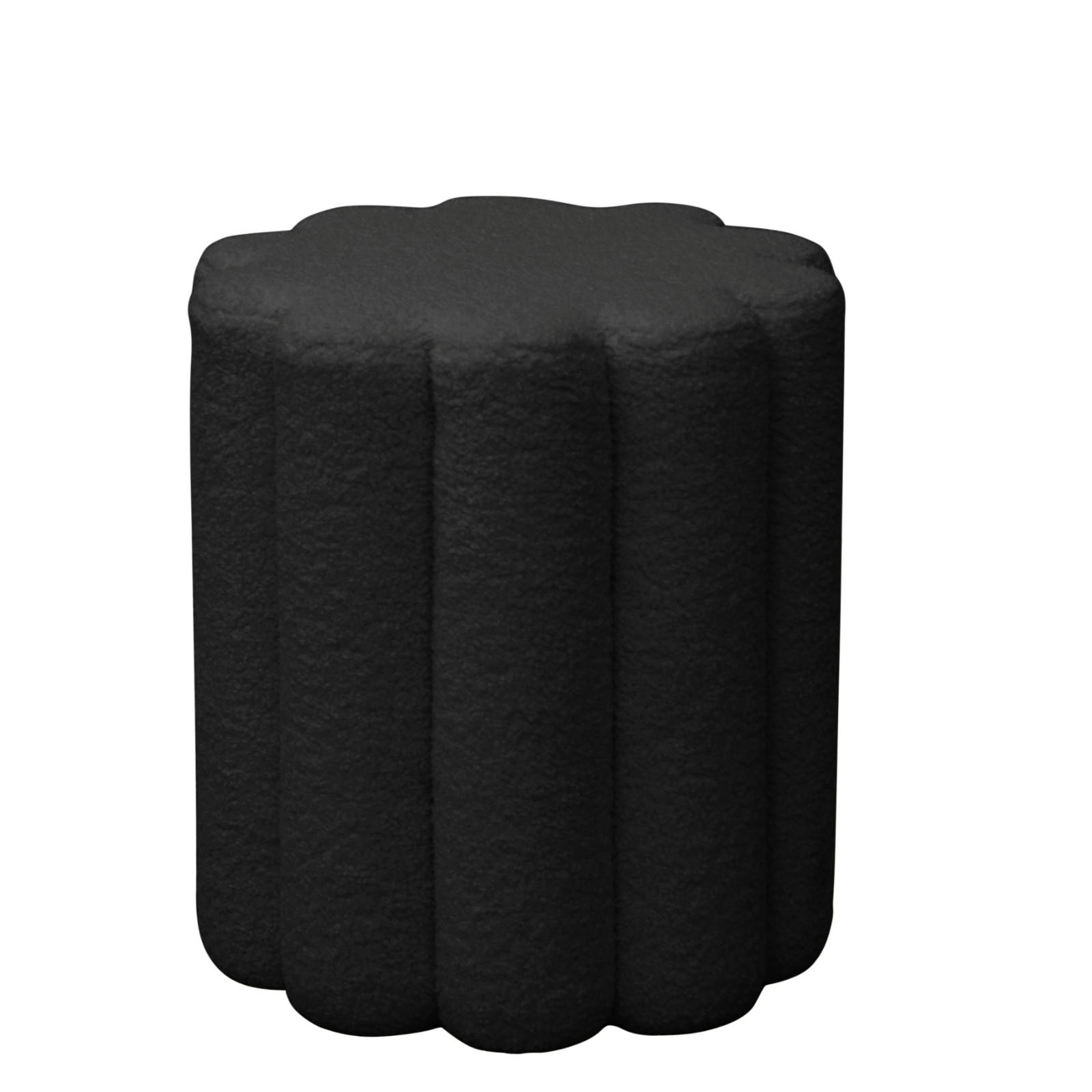 HOCKER DAHLIA Schwarz - Schwarz, Textil (35/40/35cm) - SVITA