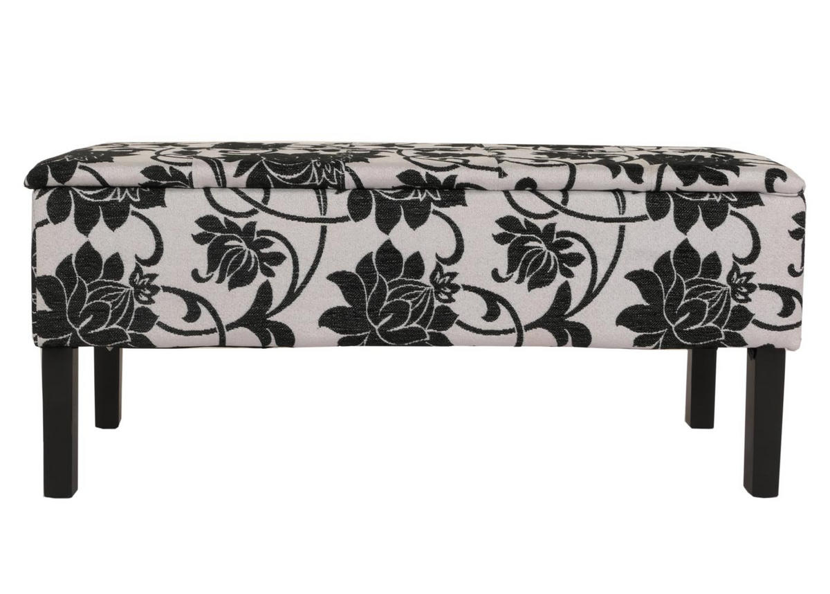 SITZBANK RENENS SCHWARZ Weiß, Schwarz - Schwarz/Weiß, Textil (36/44/95cm) - MCW
