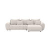 ECKSOFA Eide L mit Schlaffunktion, Cremeweiß - Creme, Textil (290/180cm) - Fedve