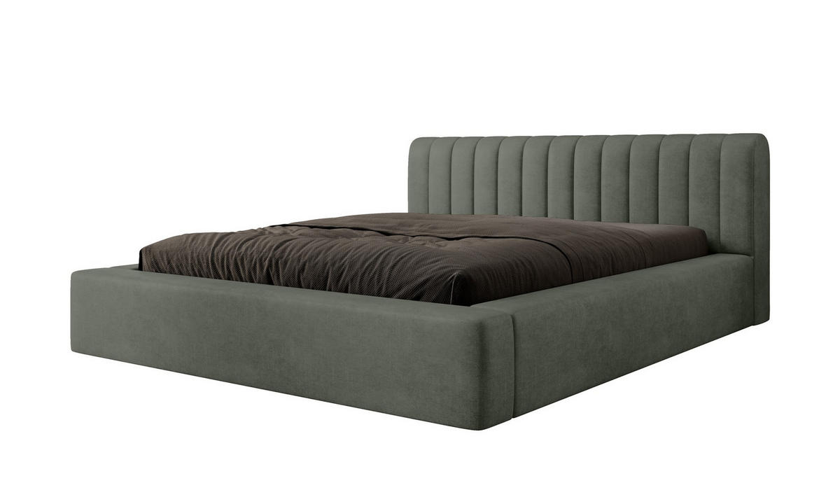 POLSTERBETT Peoria Stoff Macau - Grün, Holzwerkstoff/Textil (140/200cm) - Fun Möbel