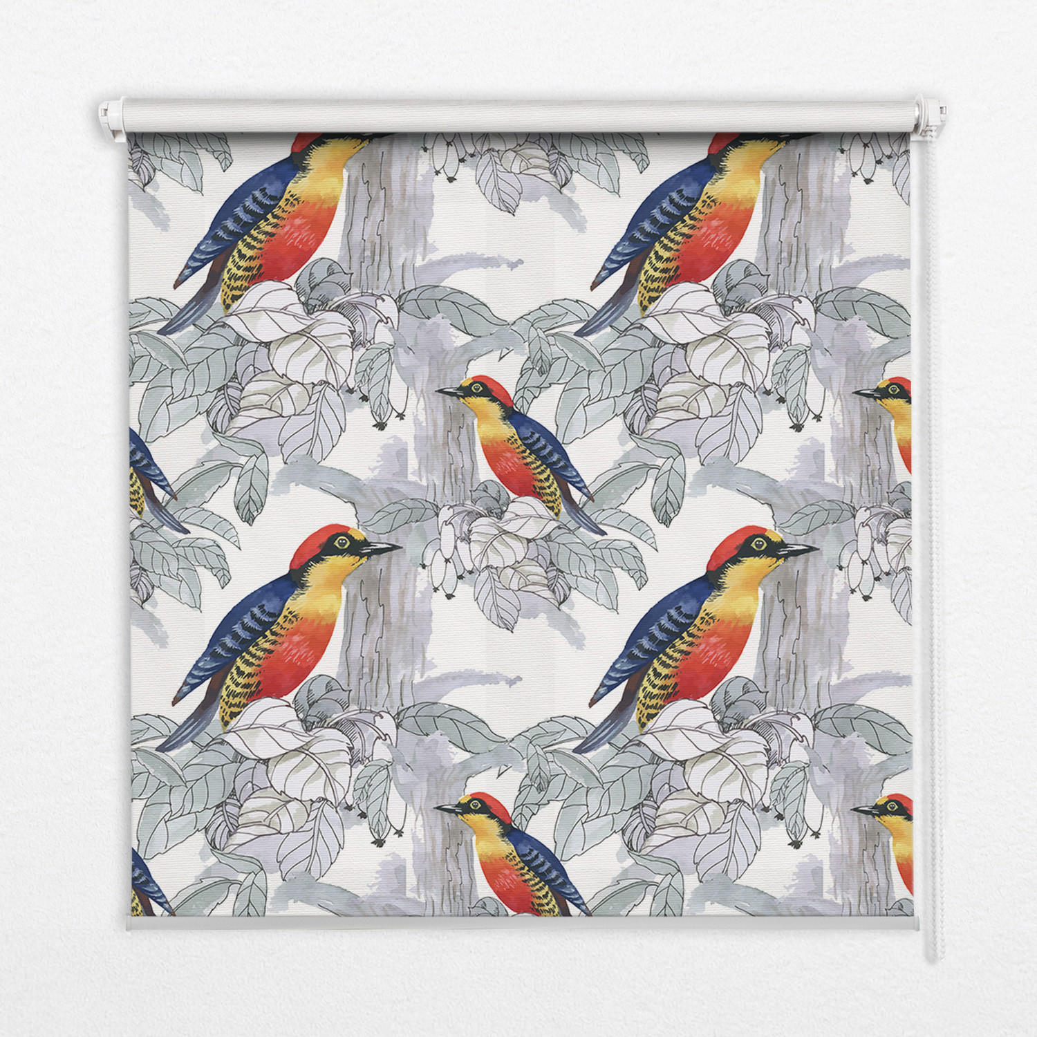 INNENROLLO - Fensterrollo - Rollo - 60x40 cm - Farbenfroher Vogel - Rot, Kunststoff (60/140/0.5cm) - TULUP