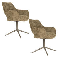 ESSZIMMERSTÜHLE Merel Armleuning Grün - 2 er Set - Grün, Kunststoff (60/85/62cm) - Housecraft Living