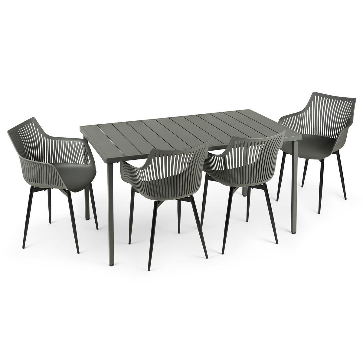 GARTENMÖBEL SET VIOLETTA - Grau, Metall - IDIMEX