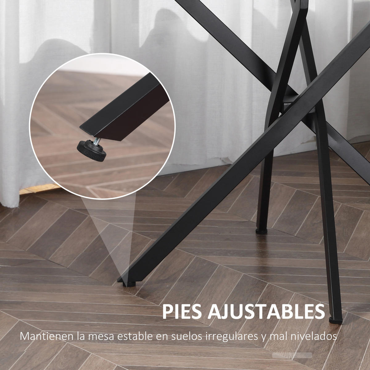 ESSTISCH Schwarz 1 Stück - Schwarz, Metall (80/80/75cm) - GiPP
