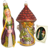CHRISTBAUMSCHMUCK Rapunzel Mehrfarbig 16cm (Glas / 2 Stk.) - Multicolor, Glas (8/16/8cm)