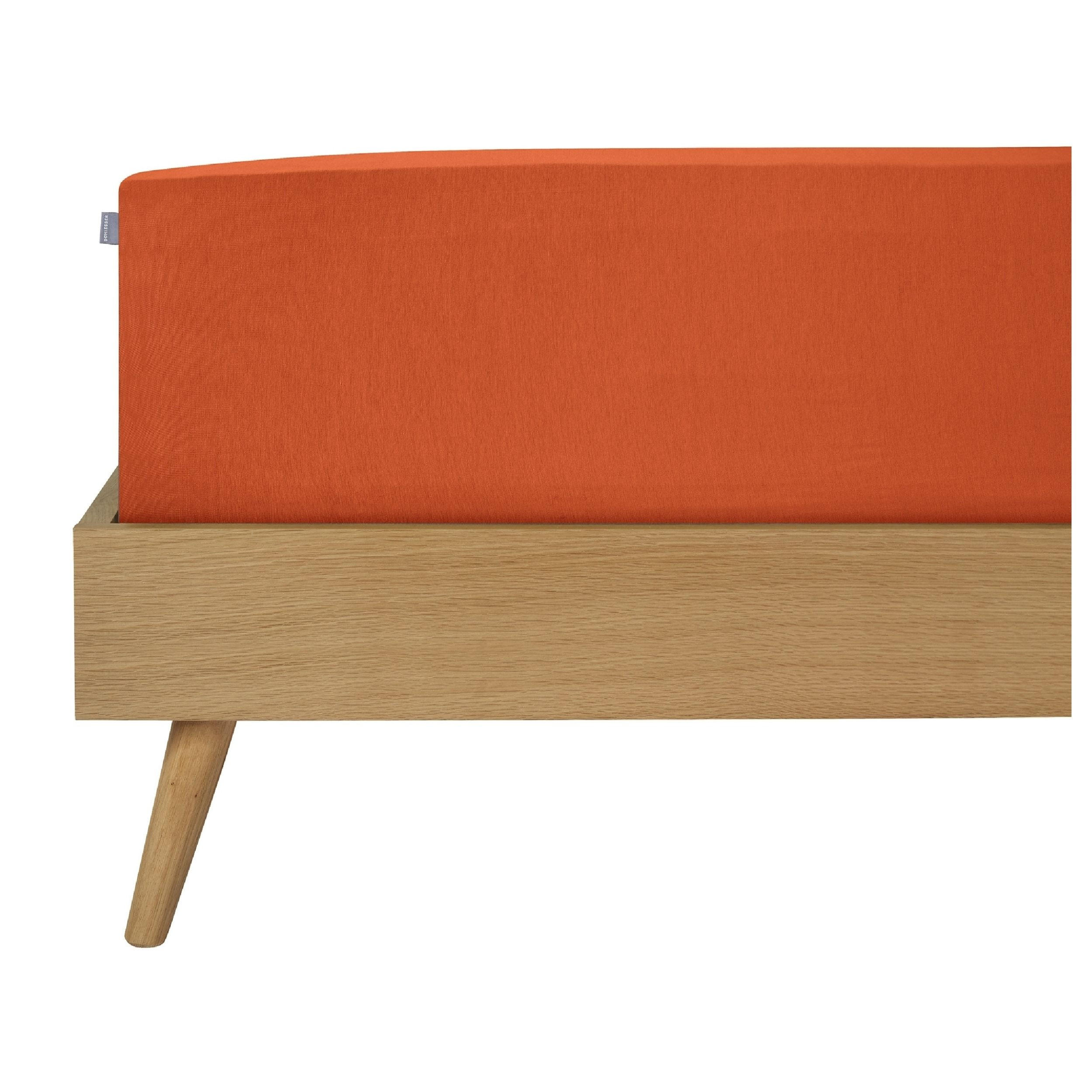 SPANNBETTLAKEN Jessi 100% Baumwolle 180x200 cm Terrakotta - Terracotta, Textil (180/200cm) - SCHIESSER