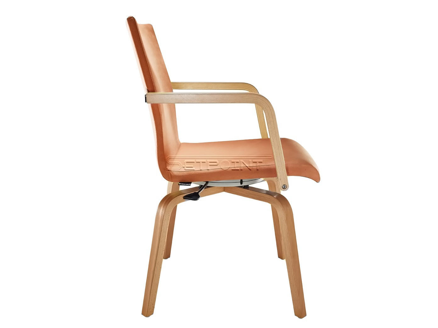 SENIORENSTUHL drehbar Stoffbezug Terracotta - Buchefarben/Terracotta, Holzwerkstoff/Textil (57/85/57cm) - Mauser Sitzkultur