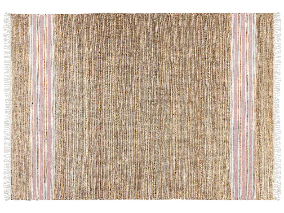 TEPPICH geflochten Mirza 230/160 cm - Beige, Naturmaterialen (160/230cm) - Beliani