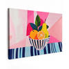 LEINWANDBILD Obst - Abstrakter Hintergrund - Rosa Wohnzimmer Groß 120x80 cm - Pink, Textil (120/80cm) - MuchoWow