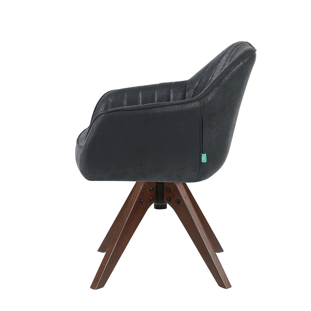 ARMLEHNSTUHL Mika-Finn 2er-Set - Nussbaumfarben/Schwarz, Eichenholz/Holz (60/82/61cm) - DUBI Möbel