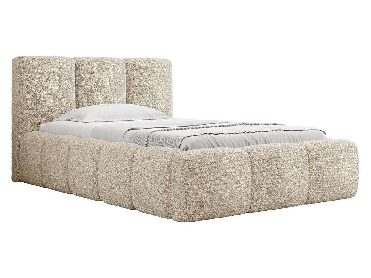 POLSTERBETT Kevson Boucle 90 - Naturfarben, Holz (90/200cm) - MIRJAN24