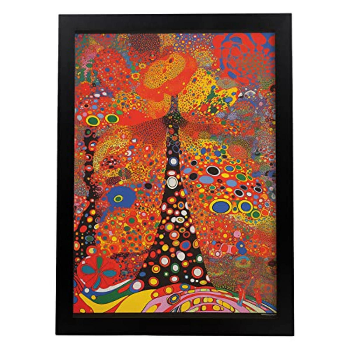 POSTER Yayoi Kusama A3 Schwarzer Rahmen - Schwarz, Papier (29.7/5/42cm) - Nacnic