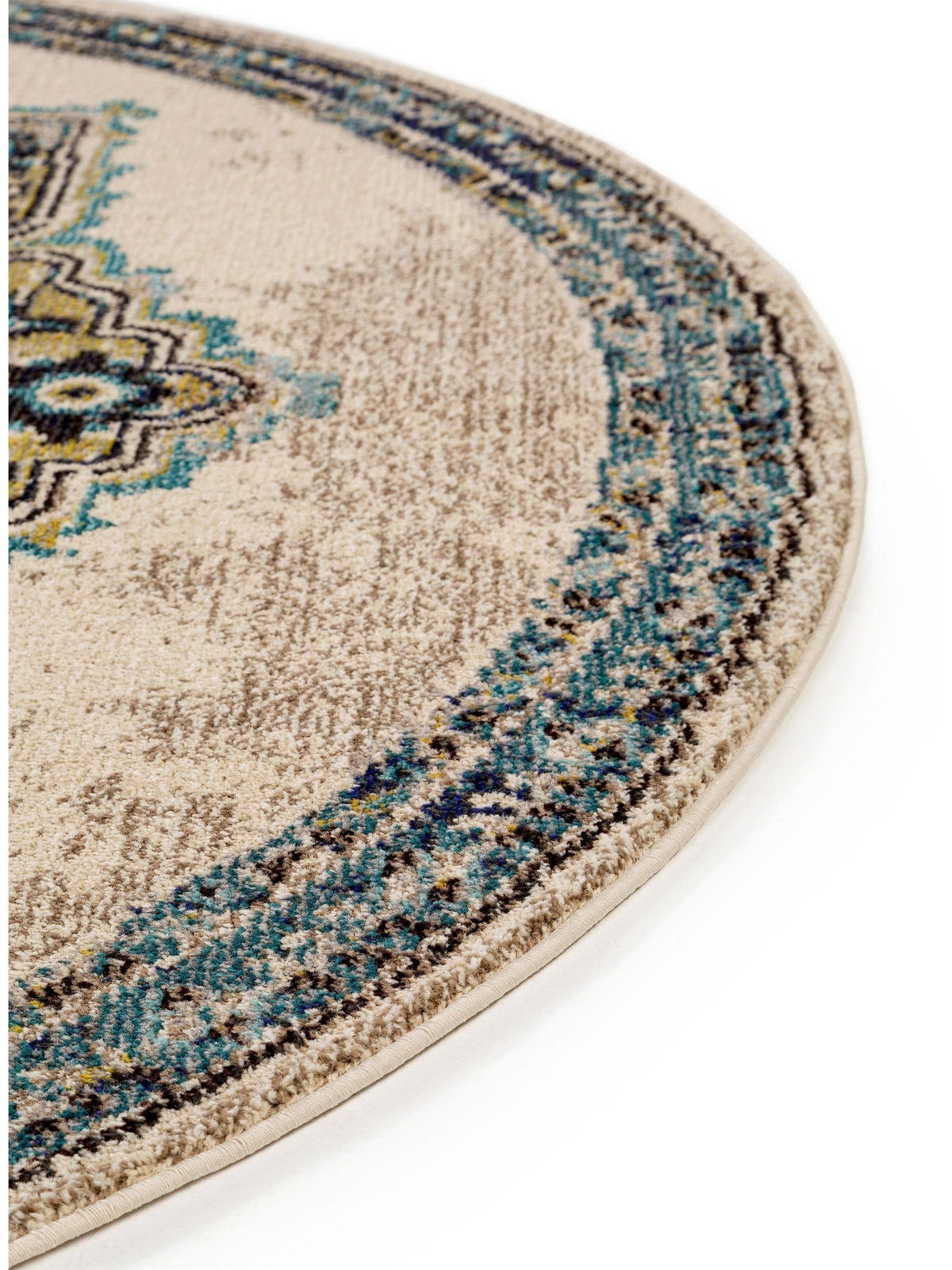 TEPPICH rund Casa Beige ø 180 cm rund - Beige, Textil (180/180cm) - benuta Nest