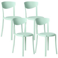 GARTENSTUHL 4er-Set Mintgrün Vieste - Mintgrün, Kunststoff (42/80/38cm) - Beliani