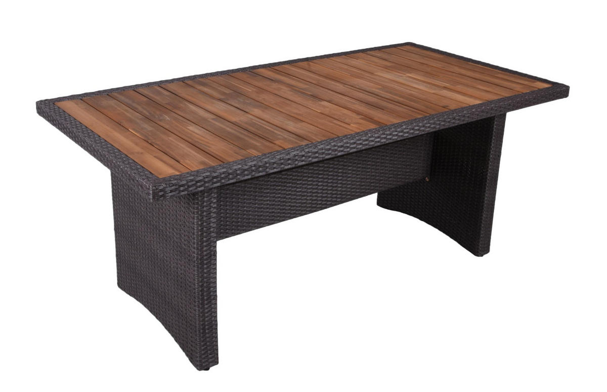 GARTENTISCH Essen 180 cm Weidengrau Terrassentisch - Grau, Holz (90/180/75cm) - DELUKE