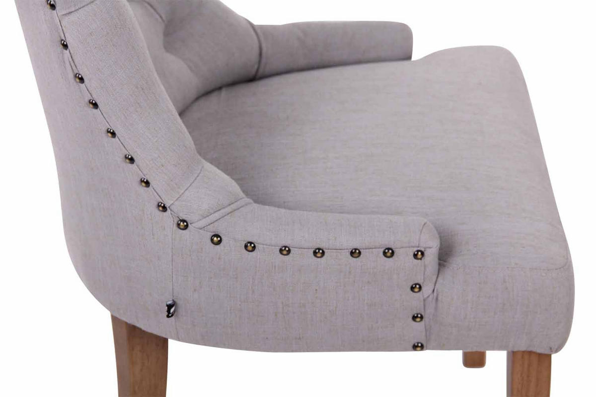 ESSZIMMERSTUHL Aboli, 2er Set Stoff, antik-hell Grau - Hellbraun/Grau, Holz/Textil (55/92/58cm) - TPFLiving