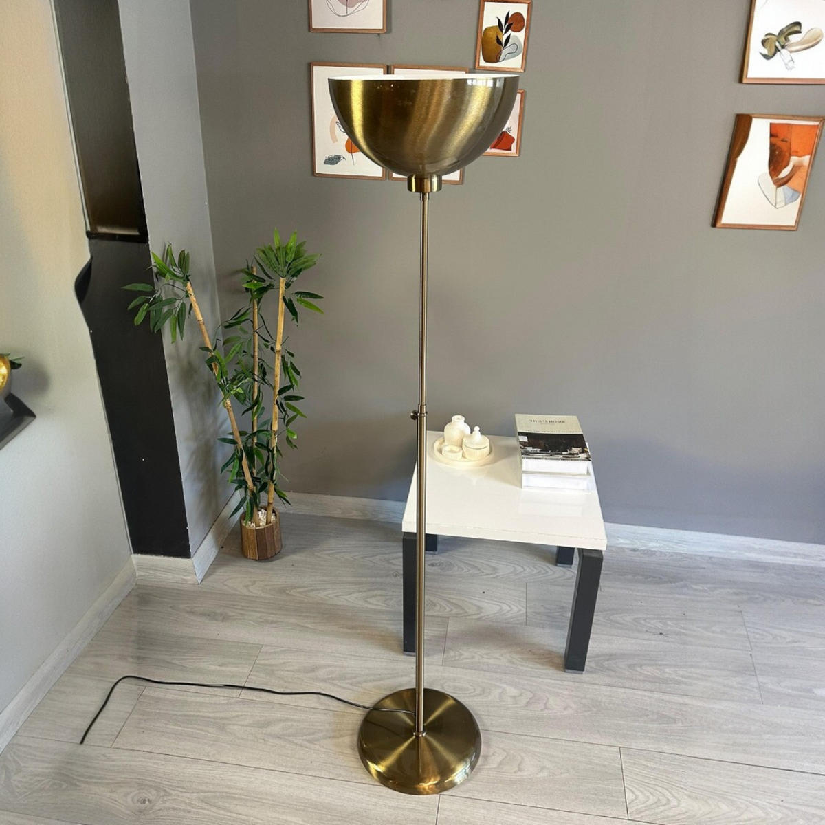 STEHLAMPE Kelan 160 Cm - Messingfarben, Metall (30/30/160cm) - Bamyum