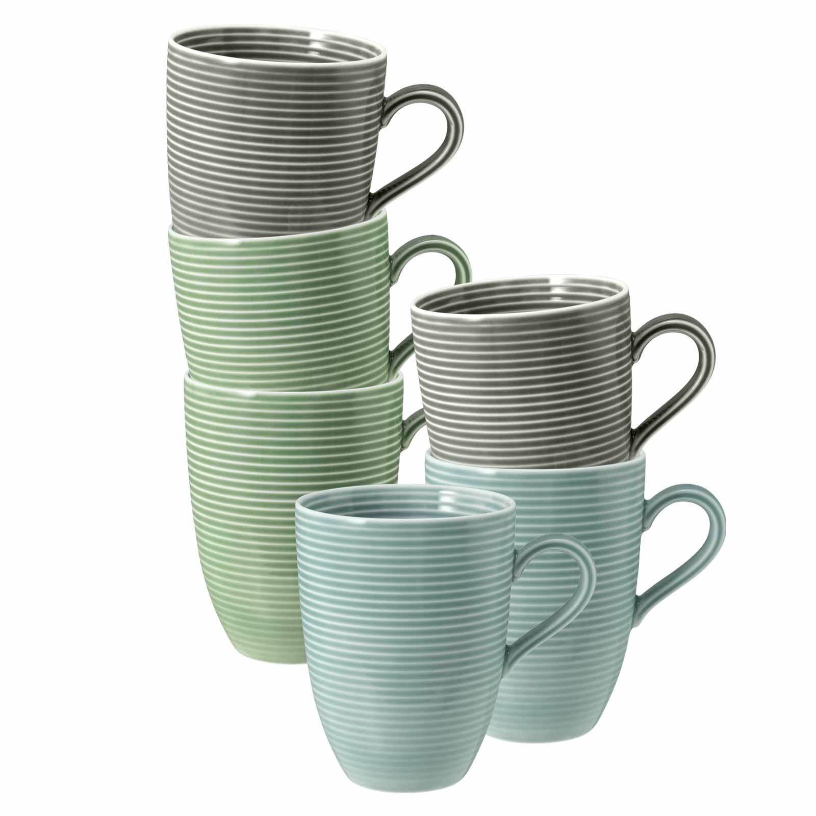 KAFFEEBECHER Beat Color Glaze bunt 350 ml 6er Set - Multicolor, Keramik (0.35L) - Seltmann Weiden