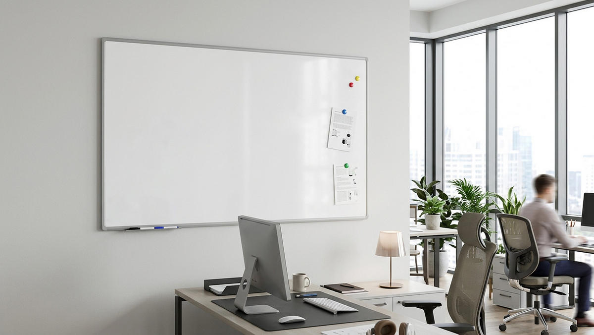 MAGNETISCHES Whiteboard - PREMIUM EXPO Alurahmen 170x100cm - Weiß, Metall (170/100/1.6cm) - ALLboards