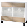 KOMMODE Bari Eiche sägerau - Eiche San Remo, Holzwerkstoff (92.5/84.5/35cm) - Vladon