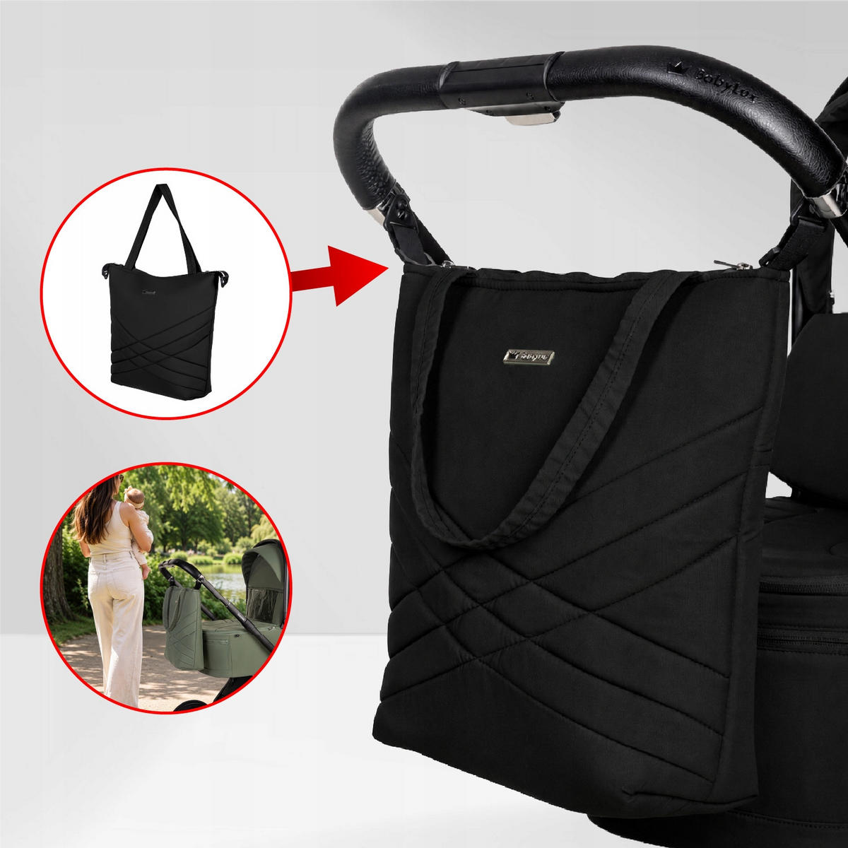 KINDERWAGEN Gavia 4in1 Schwarz Babywanne, Reisebuggy, Autositz, Isofix Basis - Schwarz, Textil/Metall (58/98cm) - BabyLux