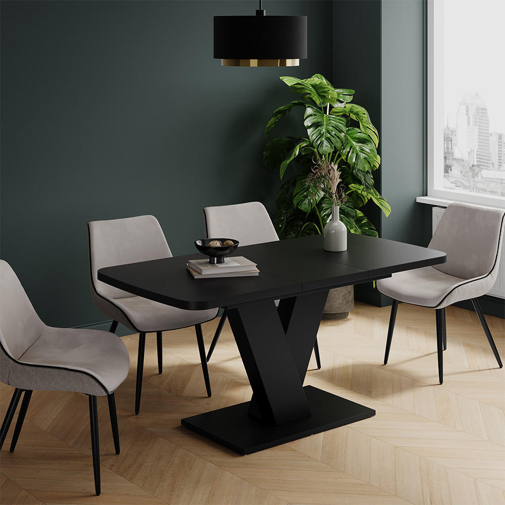 JEDÁLENSKÝ STÔL Fenaro čierna - čierna, kompozitné drevo (80/120/77.4cm) - Vicco