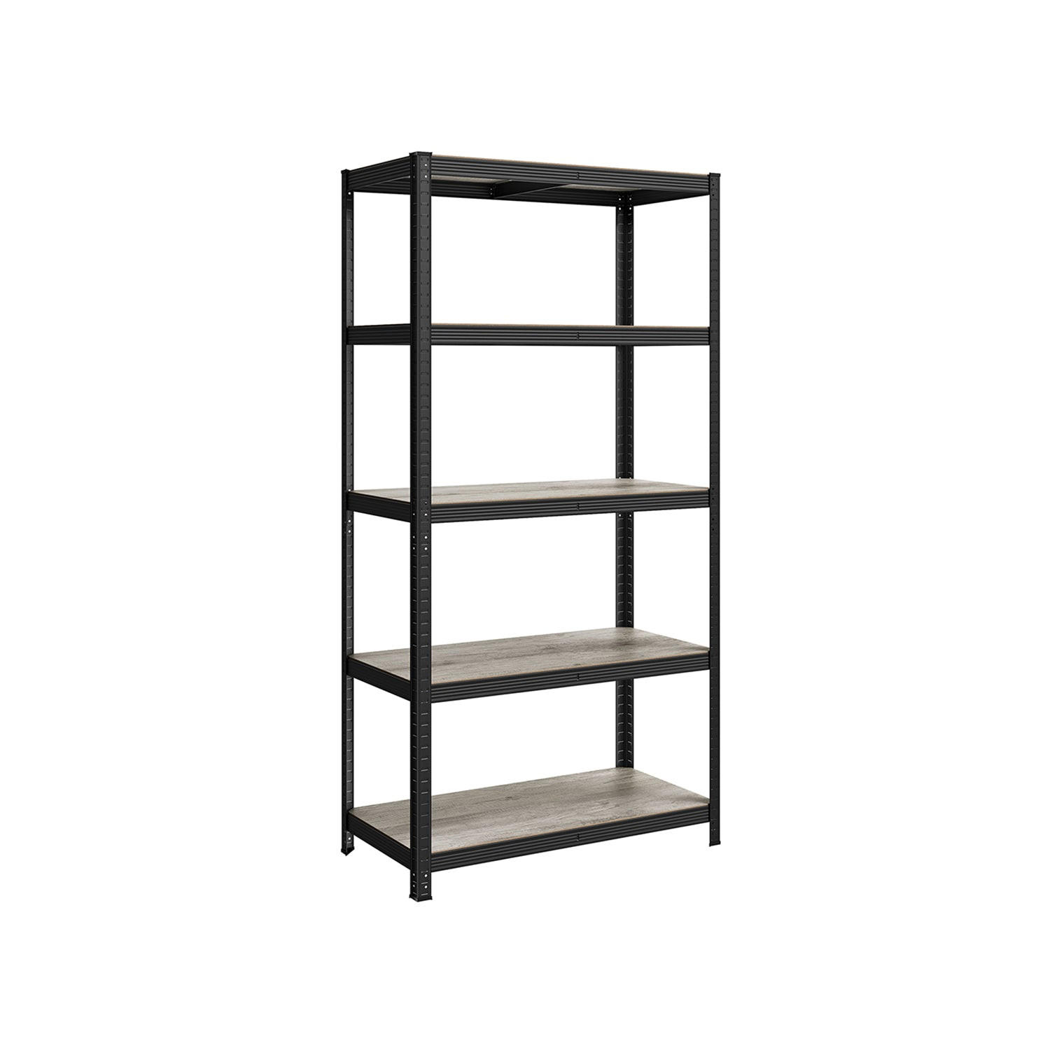 SCHWERLASTREGALE N'DJAMENA - Schwarz, Holzwerkstoff (100/200/50cm) - Hansiro