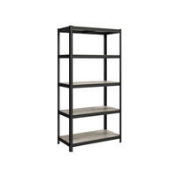 SCHWERLASTREGALE N'DJAMENA - Schwarz, Holzwerkstoff (100/200/50cm) - Hansiro